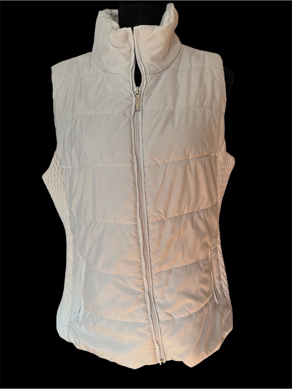 Liz Claiborne White Quilted Puffer Vest